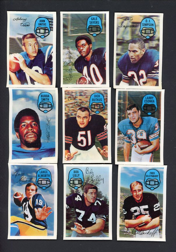 1970 Kelloggs Football Complete Set High Grade Unitas Butkus 534844