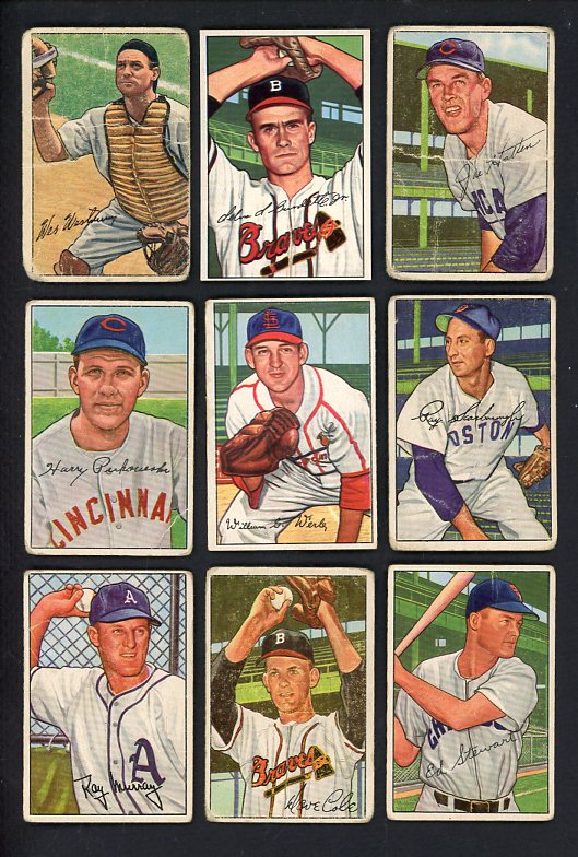 1952 Bowman Set Lot 15 Diff Bargain Grade Burdette Westrum 534847