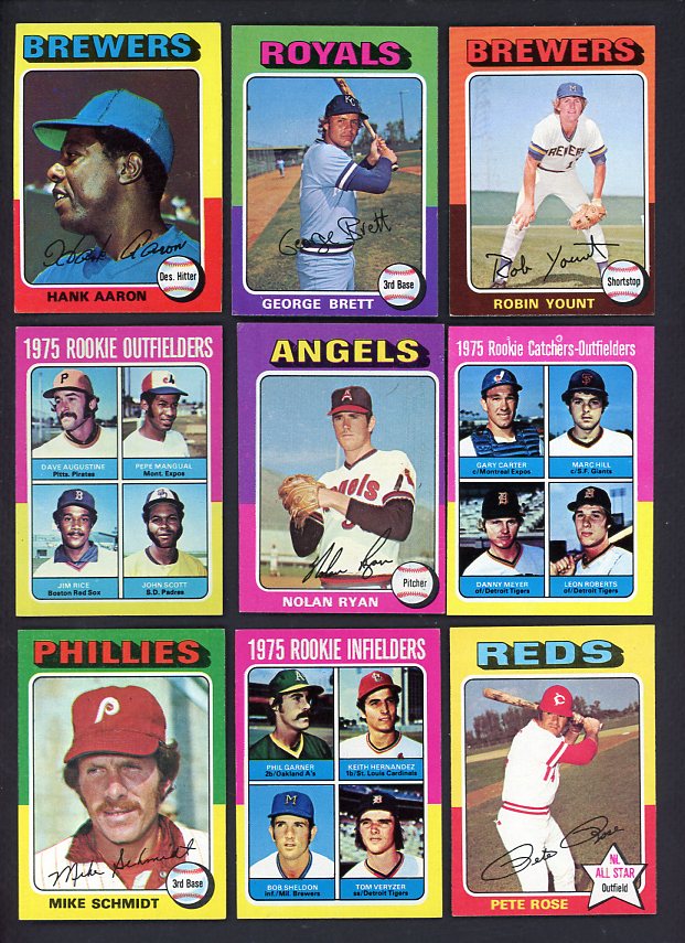 1975 Topps Baseball Complete Set EX+/EX-MT Brett Aaron Yount 534849