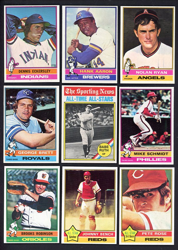 1976 Topps Baseball Complete Set EX-MT/NR-MT Aaron Eckersley 534851