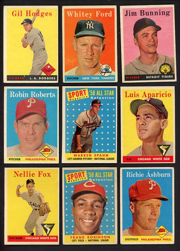 1958 Topps Set Lot 413 Diff VG-EX/EX Ford Hodges Roberts 534854