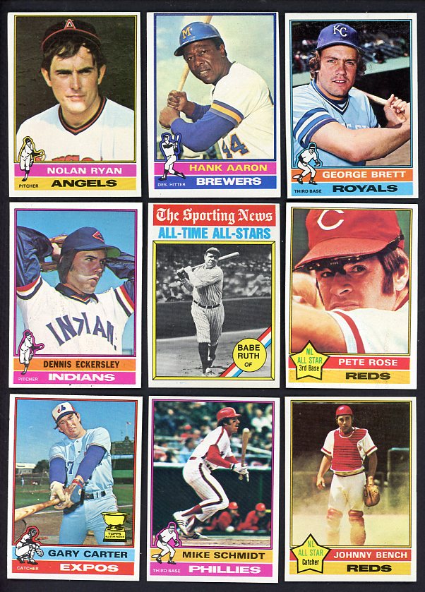 1976 Topps Baseball Complete Set NR-MT Eckersley Ryan Brett 534866