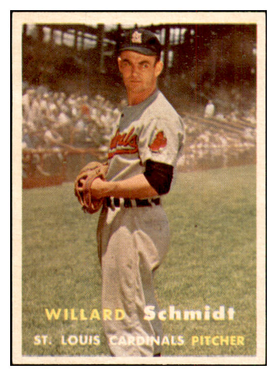 1957 Topps Baseball #206 Willard Schmidt Cardinals NR-MT 534878