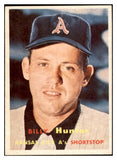 1957 Topps Baseball #207 Billy Hunter A's NR-MT 534879