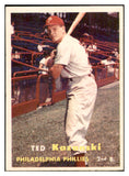 1957 Topps Baseball #027 Ted Kazanski Phillies NR-MT 534884