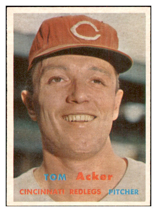 1957 Topps Baseball #219 Tom Acker Reds NR-MT 534894