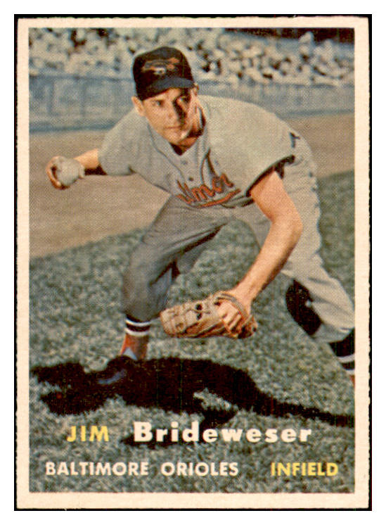 1957 Topps Baseball #382 Jim Brideweser Orioles NR-MT 534910