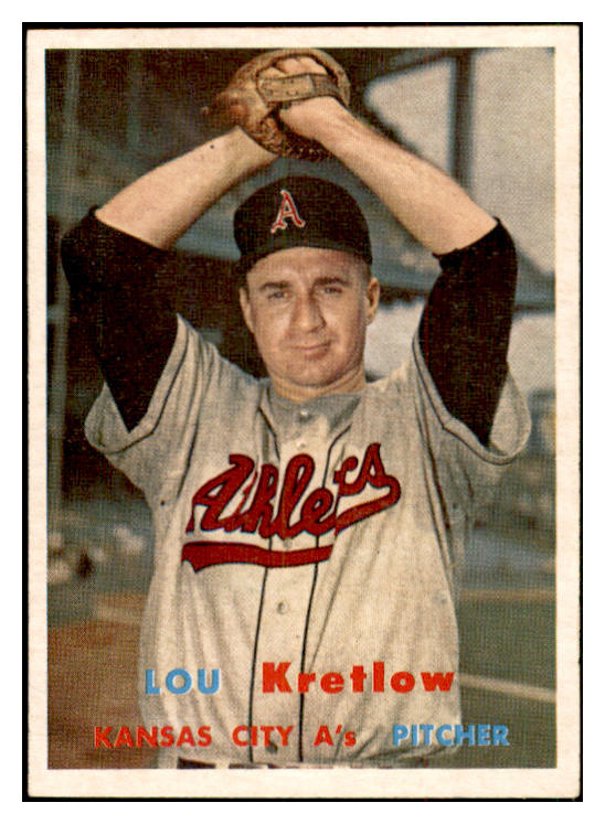 1957 Topps Baseball #139 Lou Kretlow A's NR-MT 534919