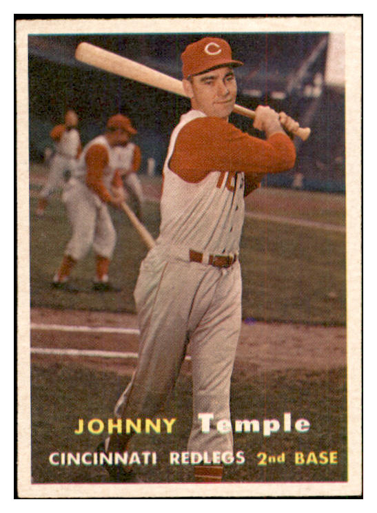 1957 Topps Baseball #009 Johnny Temple Reds EX-MT 534922