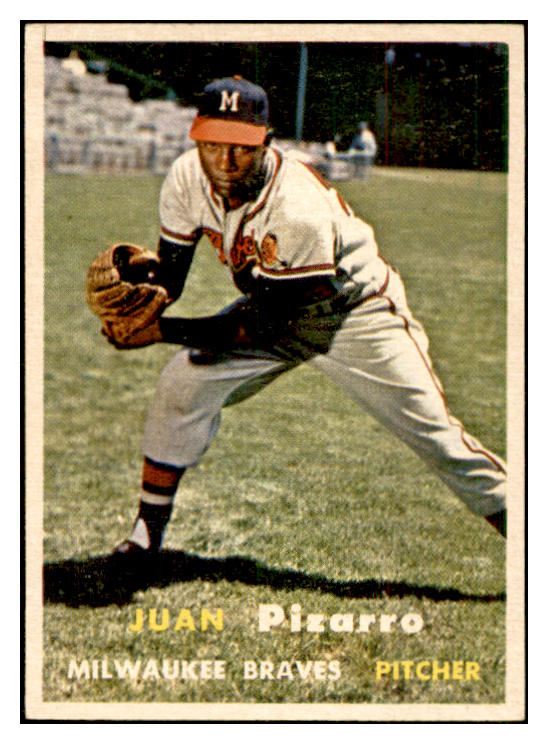 1957 Topps Baseball #383 Juan Pizarro Braves EX-MT 534928