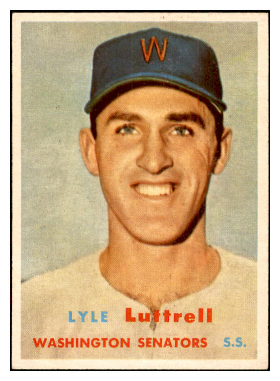 1957 Topps Baseball #386 Lyle Luttrell Senators EX-MT 534929