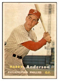 1957 Topps Baseball #404 Harry Anderson Phillies EX-MT 534932
