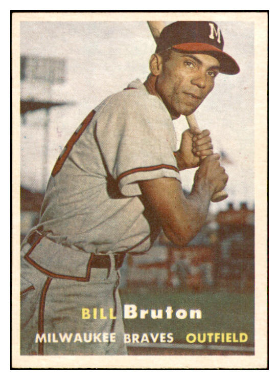 1957 Topps Baseball #048 Bill Bruton Braves EX-MT 534942