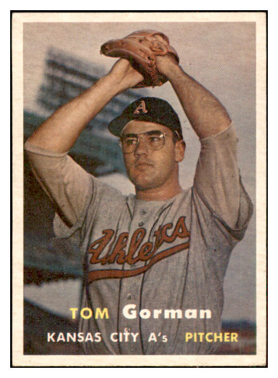 1957 Topps Baseball #087 Tom Gorman A's EX-MT 534946