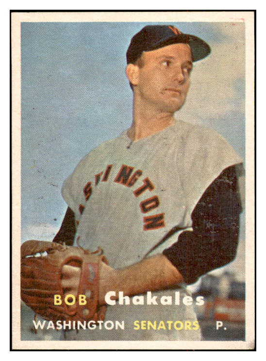 1957 Topps Baseball #261 Bob Chakales Senators EX-MT 534951