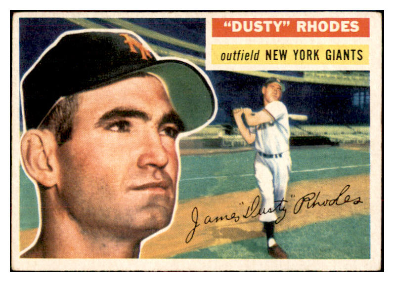 1956 Topps Baseball #050 Dusty Rhodes Giants EX-MT Gray 534955