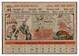 1956 Topps Baseball #044 Windy McCall Giants EX-MT Gray 534956
