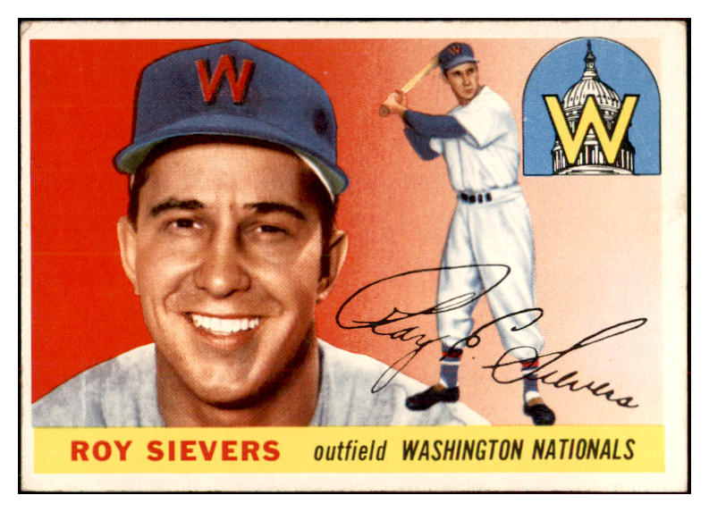 1955 Topps Baseball #016 Roy Sievers Senators EX-MT 534957