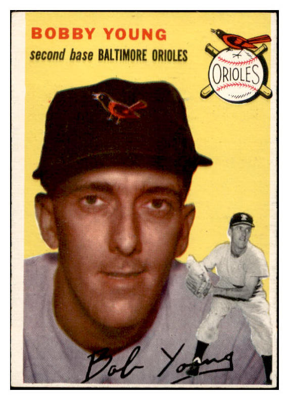 1954 Topps Baseball #008 Bobby Young Orioles EX-MT 534963