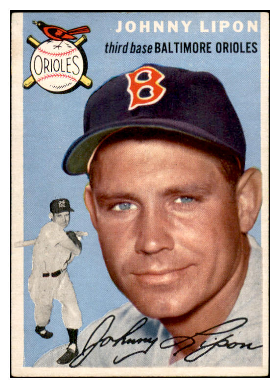 1954 Topps Baseball #019 Johnny Lipon White Sox EX-MT 534967