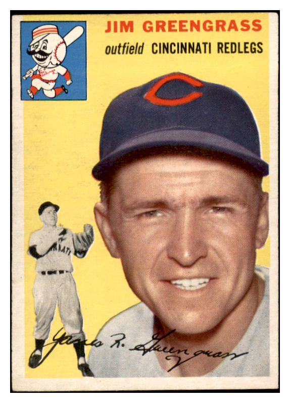1954 Topps Baseball #022 Jim Greengrass Reds EX-MT 534968