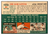 1954 Topps Baseball #031 Johnny Klippstein Cubs EX-MT 534974