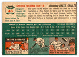 1954 Topps Baseball #048 Billy Hunter Orioles EX-MT 534982