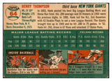 1954 Topps Baseball #064 Hank Thompson Giants EX-MT 534991