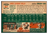 1954 Topps Baseball #067 Jim Willis Cubs EX-MT 534992