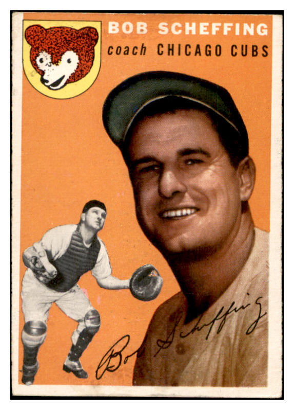 1954 Topps Baseball #076 Bob Scheffing Cubs EX-MT 534996