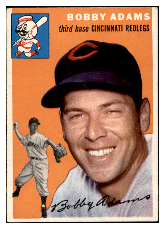 1954 Topps Baseball #123 Bobby Adams Reds EX-MT 535004