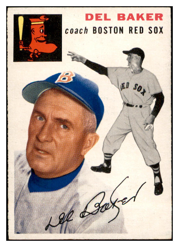 1954 Topps Baseball #133 Del Baker Red Sox EX-MT 535007