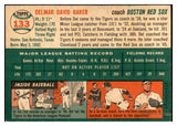1954 Topps Baseball #133 Del Baker Red Sox EX-MT 535007