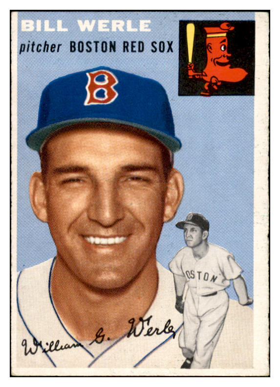 1954 Topps Baseball #144 Bill Werle Red Sox EX-MT 535013