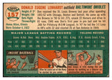 1954 Topps Baseball #157 Don Lenhardt Orioles EX-MT 535020