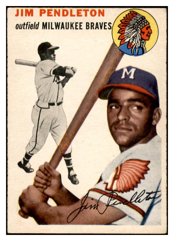 1954 Topps Baseball #165 Jim Pendleton Braves EX-MT 535023