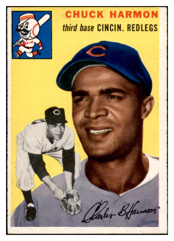 1954 Topps Baseball #182 Chuck Harmon Reds EX-MT 535026