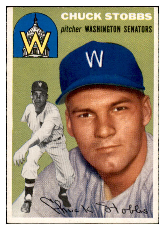 1954 Topps Baseball #185 Chuck Stobbs Senators EX-MT 535027