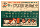 1954 Topps Baseball #185 Chuck Stobbs Senators EX-MT 535027