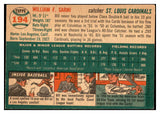 1954 Topps Baseball #194 Bill Sarni Cardinals EX-MT 535029