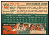 1954 Topps Baseball #204 Angel Scull Senators EX-MT 535034