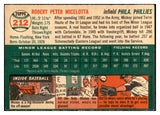 1954 Topps Baseball #212 Mickey Micelotta Phillies EX-MT 535036