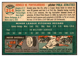1954 Topps Baseball #214 Arnie Portocarrero A's EX-MT 535037