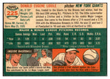 1954 Topps Baseball #225 Don Liddle Giants EX-MT 535042