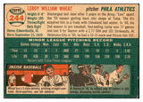 1954 Topps Baseball #244 Leroy Wheat A's EX-MT 535051