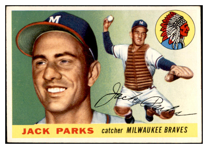 1955 Topps Baseball #023 Jack Parks Braves EX-MT 535057