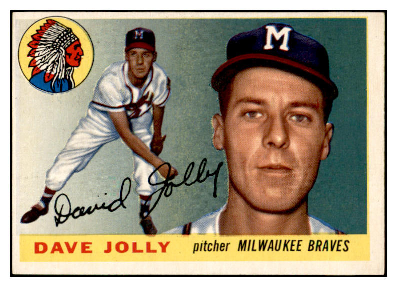 1955 Topps Baseball #035 Dave Jolly Braves EX-MT 535059