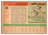 1955 Topps Baseball #035 Dave Jolly Braves EX-MT 535059