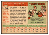 1955 Topps Baseball #104 Jack Harshman White Sox EX-MT 535066