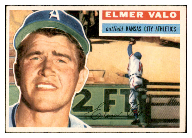 1956 Topps Baseball #003 Elmer Valo A's EX-MT Gray 535070